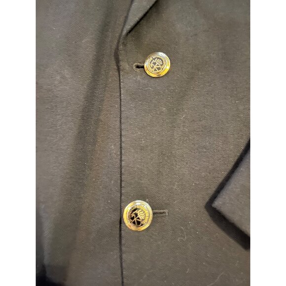 Ermenegildo Zegna Mens Black 100% Cashmere Blazer With Purdue University Buttons - Picture 7 of 14